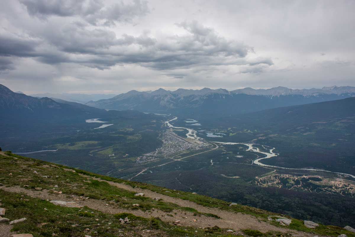 View of Jasper from the top of the Jasper Sky Tram