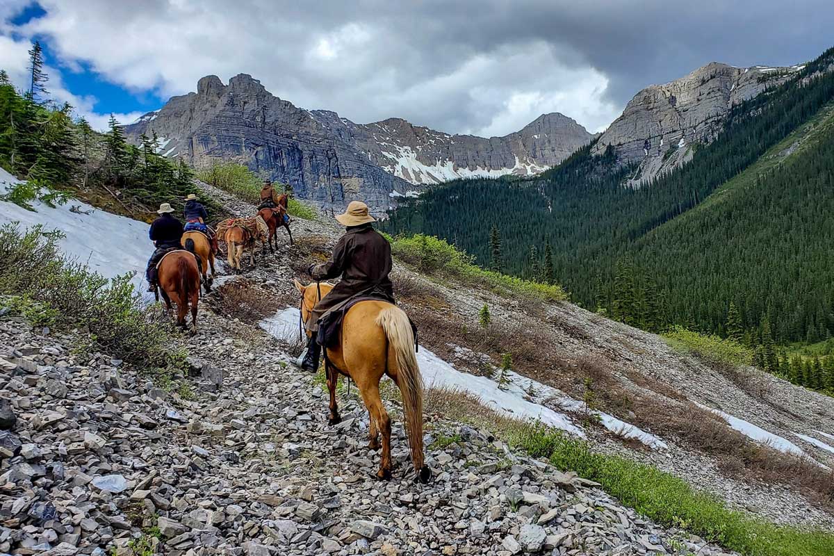 two day horseback riding tour in Banff with Banff Trail Riders