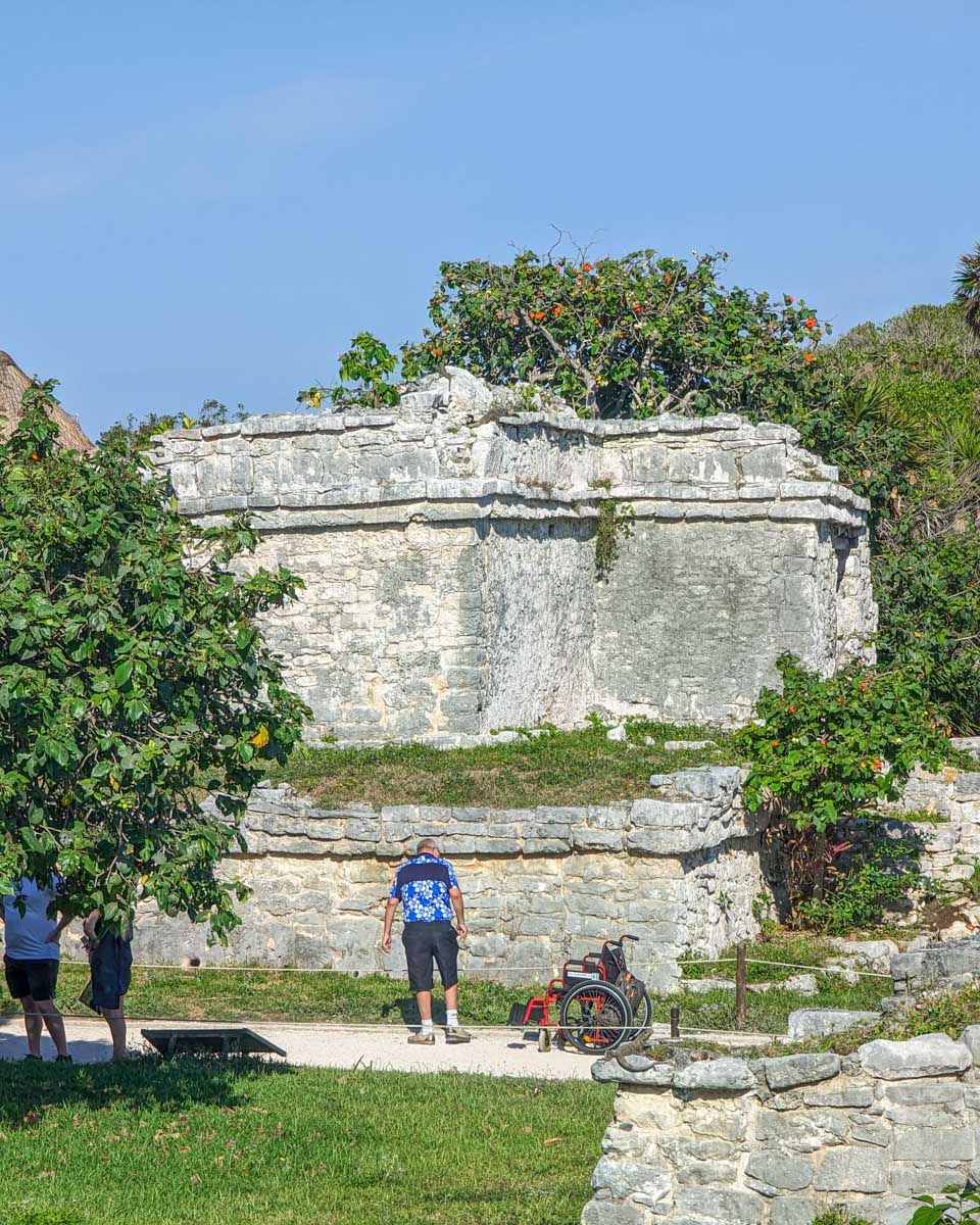 A wheelchair at the Tulum Ruins, Mexico
