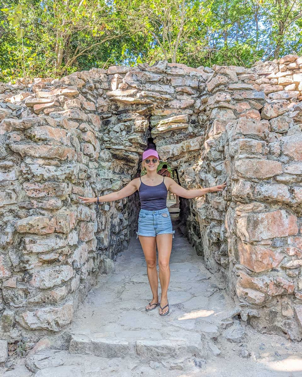 Bailey at the Tulum Ruins