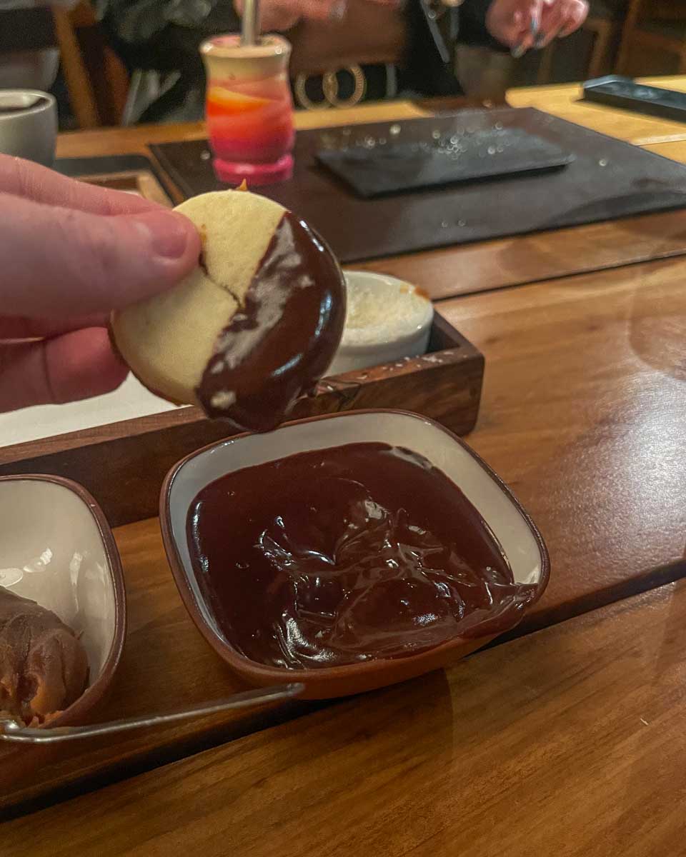 Chocolate and cookies we tried at the Argentine Experience in Buenos Aires