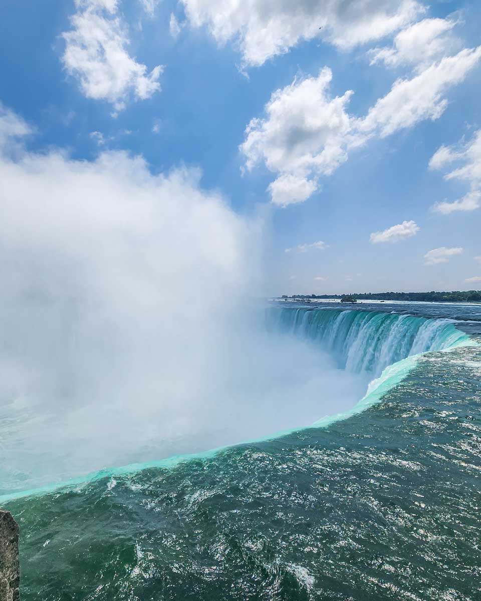 Close up from the Canadian side looking at Niagara Falls