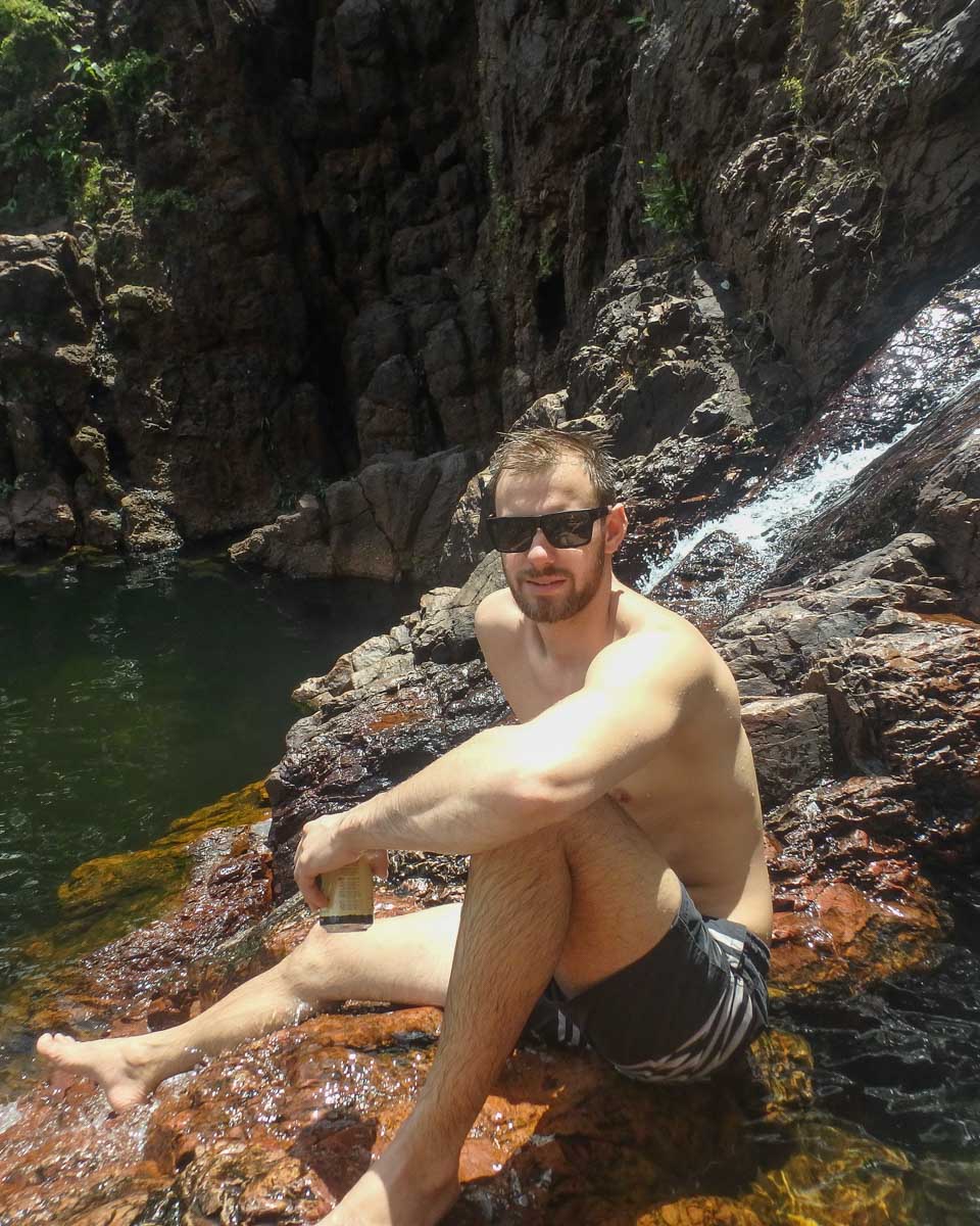 Daniel relaxes in Litchfield National Park