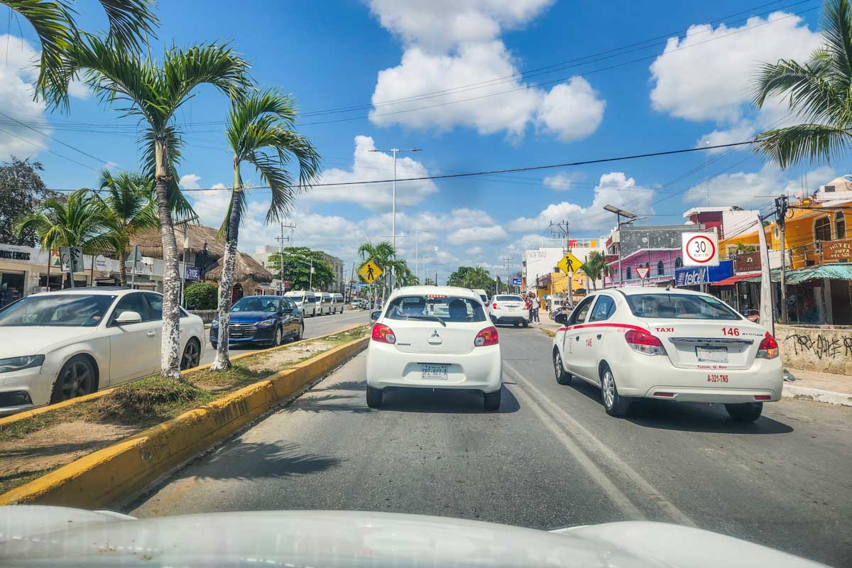 Driving in Tulum, Mexico