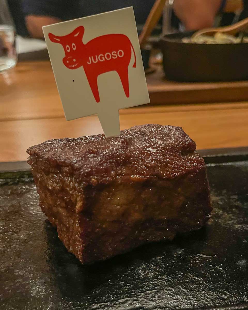 Huge argentine steak at the Argentine Experience in Buenos Aires