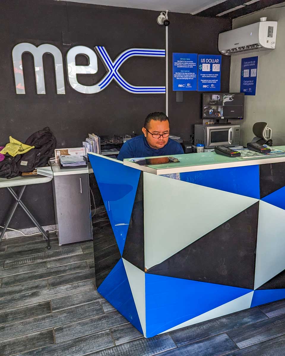 Mex Rent A Car office in Cancun