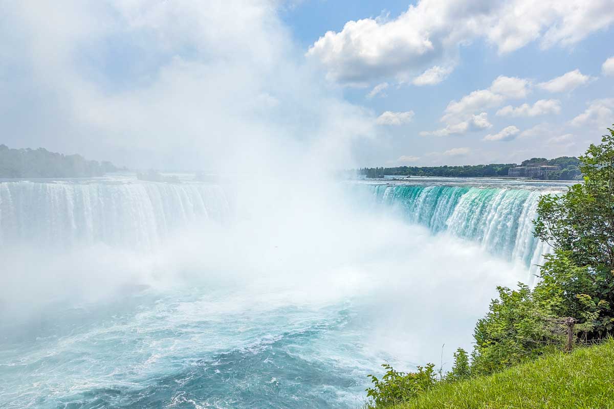 Scenic shot of Niagara Falls from the Canadian side on a tour from Montreal!
