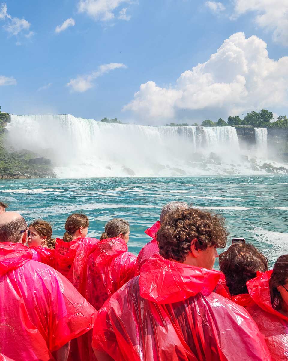 The Hornblower Cruise leaves dock headed for Niagara Falls in Canada