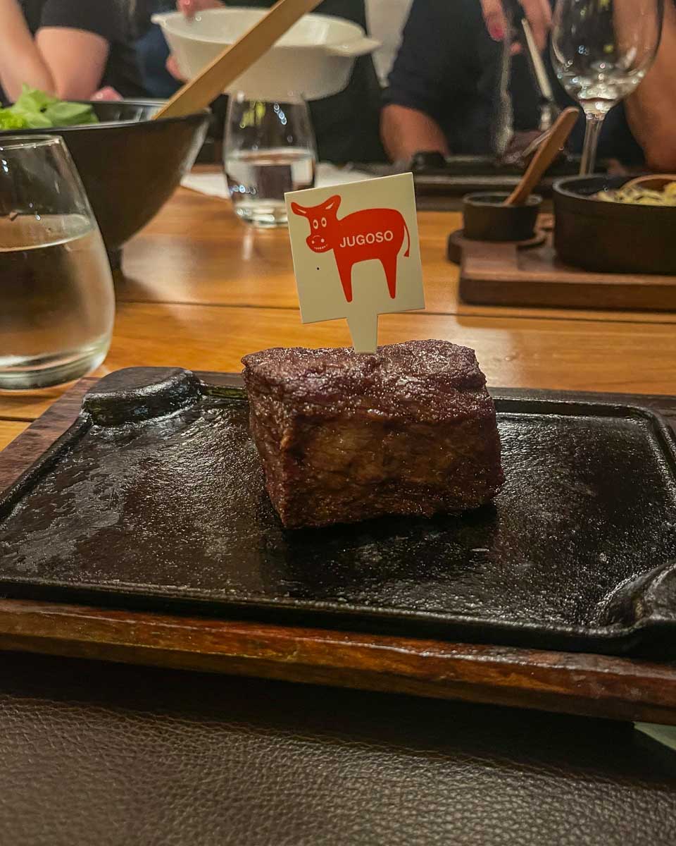 my steak at the Argentine Experience in Buenos Aires