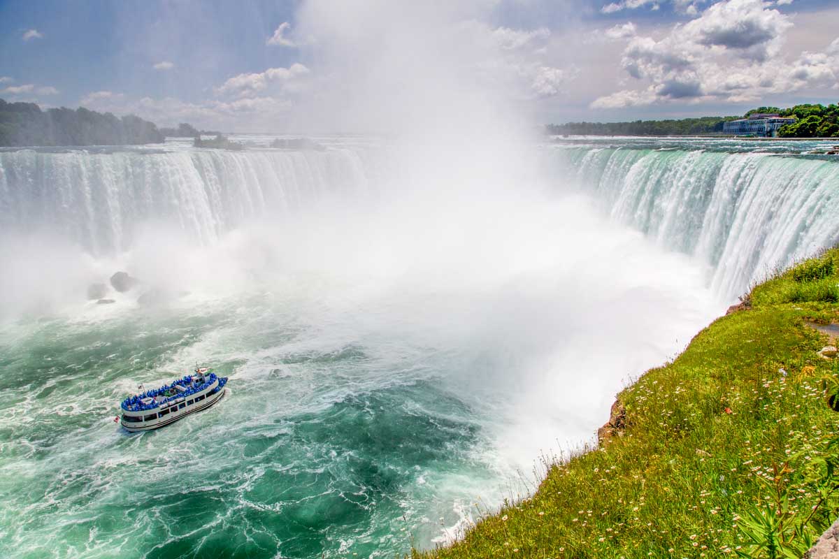 wide angle of Niagara Falls, Canada