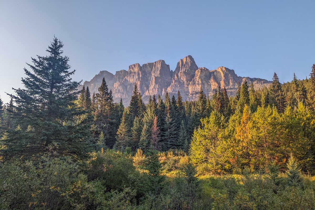 Castle Mountain Viewpoint along the Bow Valley Parkway