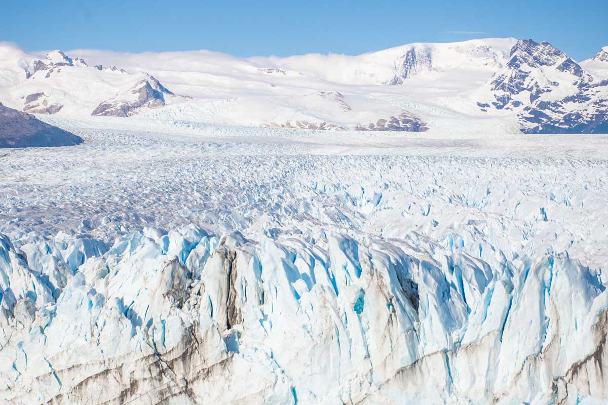 Close up of the Perito Moreno Glacier in Patagonia, Argentina