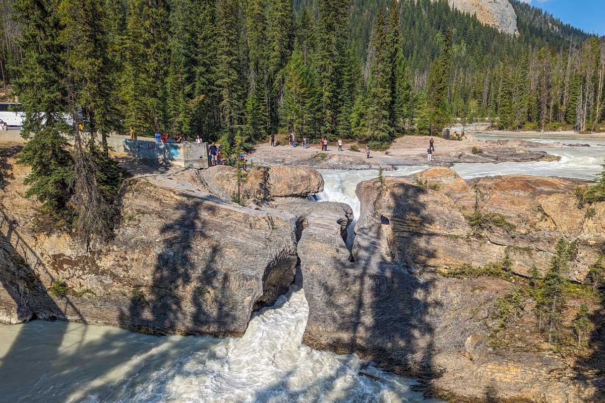 Natural Bridge Lower Falls in Yoho National Park, Canada