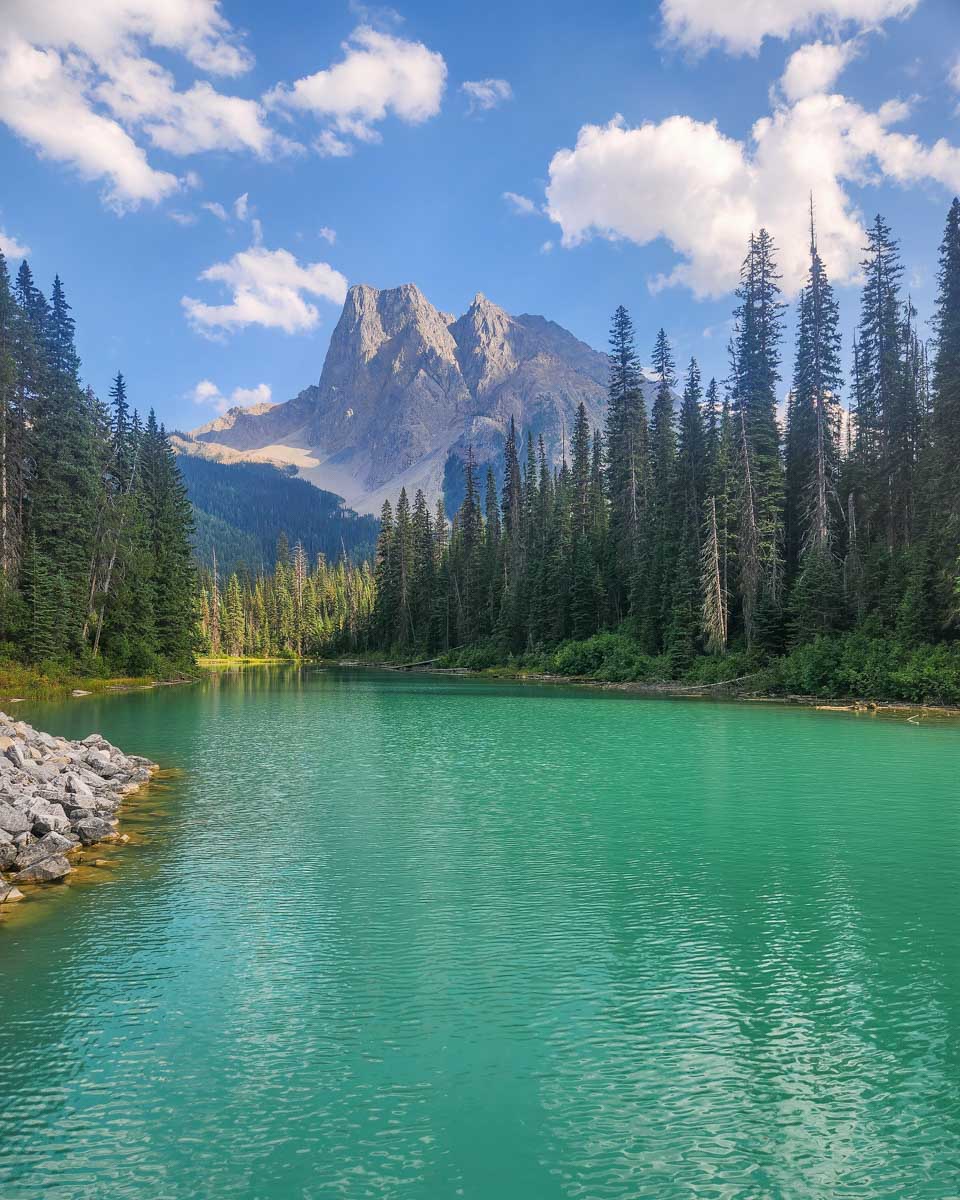 Scenic views at Emerald Lake in Yoho National Park