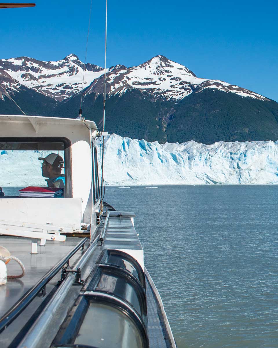 View of Perito Moreno Glacier from the boat tour