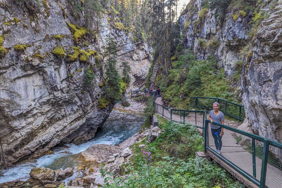 Views along the Johnston Canyon in Banff National Park