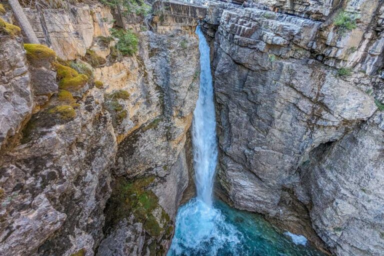 Views from the upper viewpoint at Johnston Canyon in Banff National Park