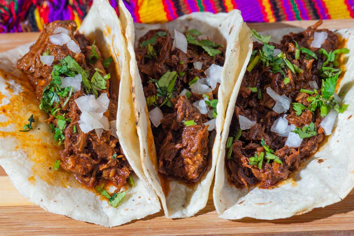 Beef tacos in Mexico