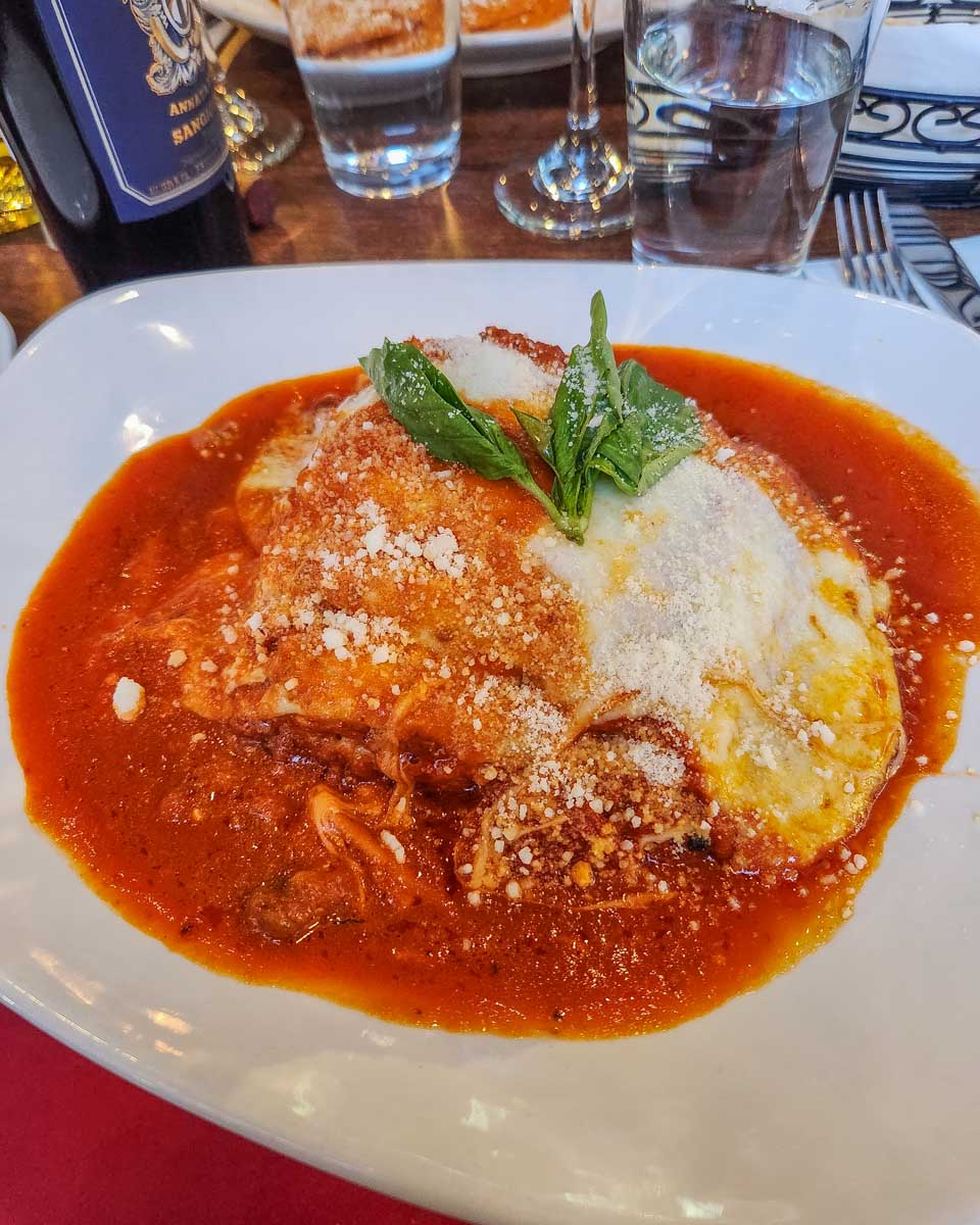 An Italian dish on a food tour in New York City