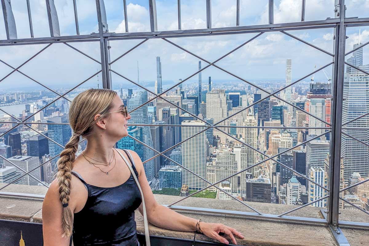 Bailey enjoys the view from the 86th Floor Observatory in New York at the Empire State Building