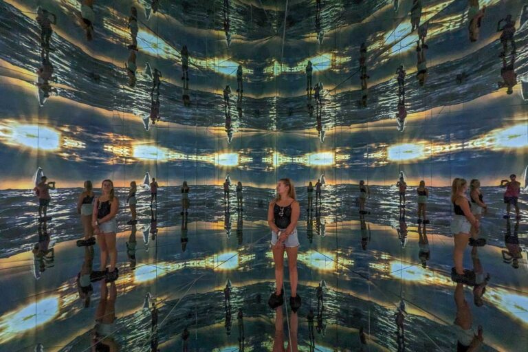 Bailey inside an experience at Mystika Immersive, Tulum