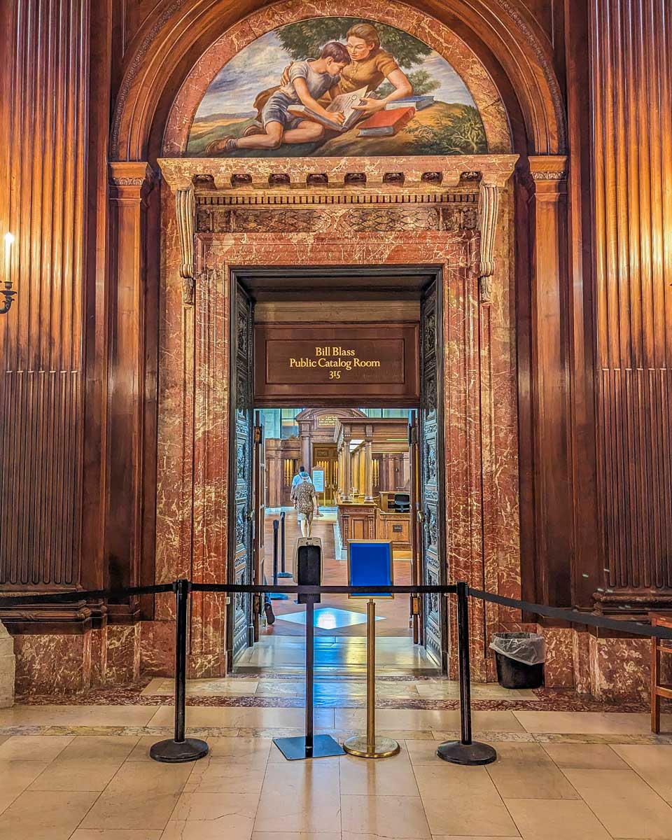 Beautiful buildings inside the New York Public Library