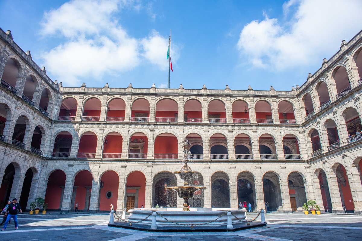 Inside the National Palace of Mexico City
