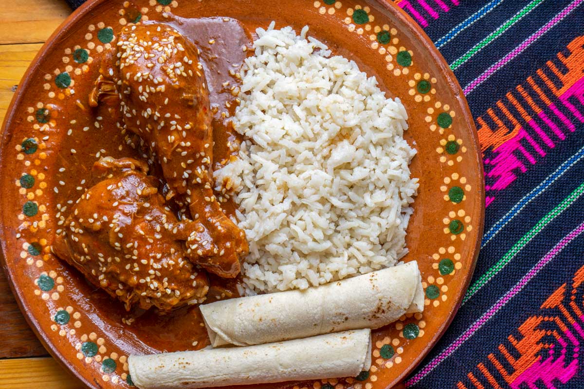 Mole dish on a tour in Puerto Escondido, Mexico