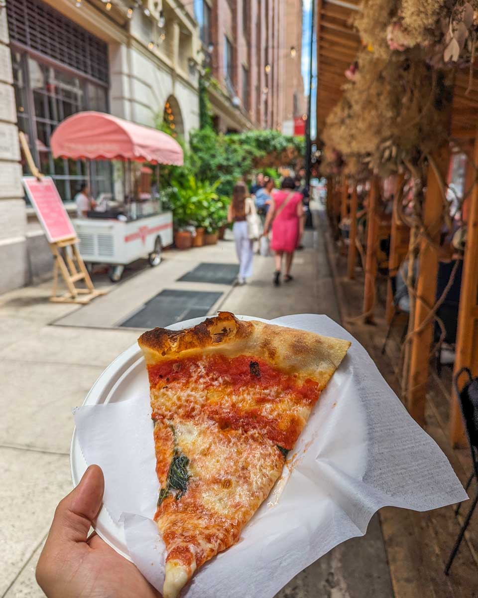 Pizza from the Chelsea Market we got to try on our Chelsea Market food tour