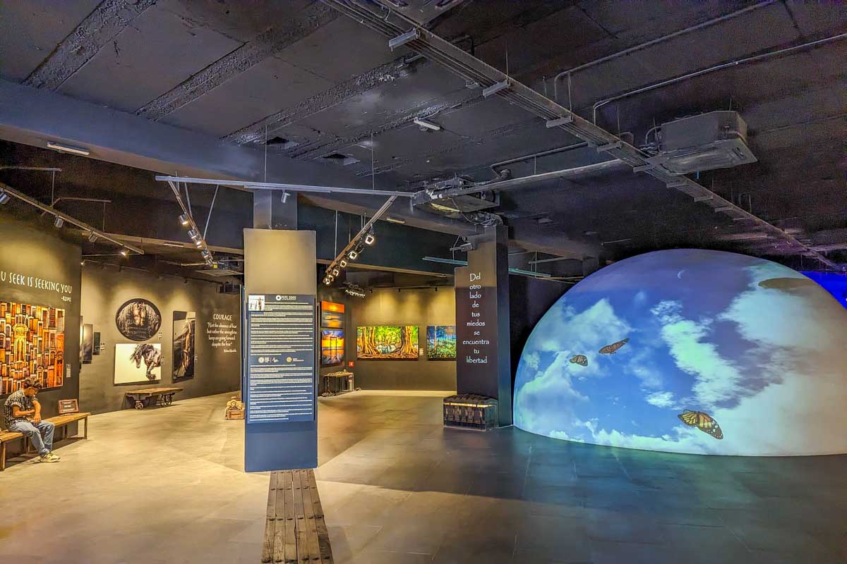 The main floor at Mystika Immersive, Tulum