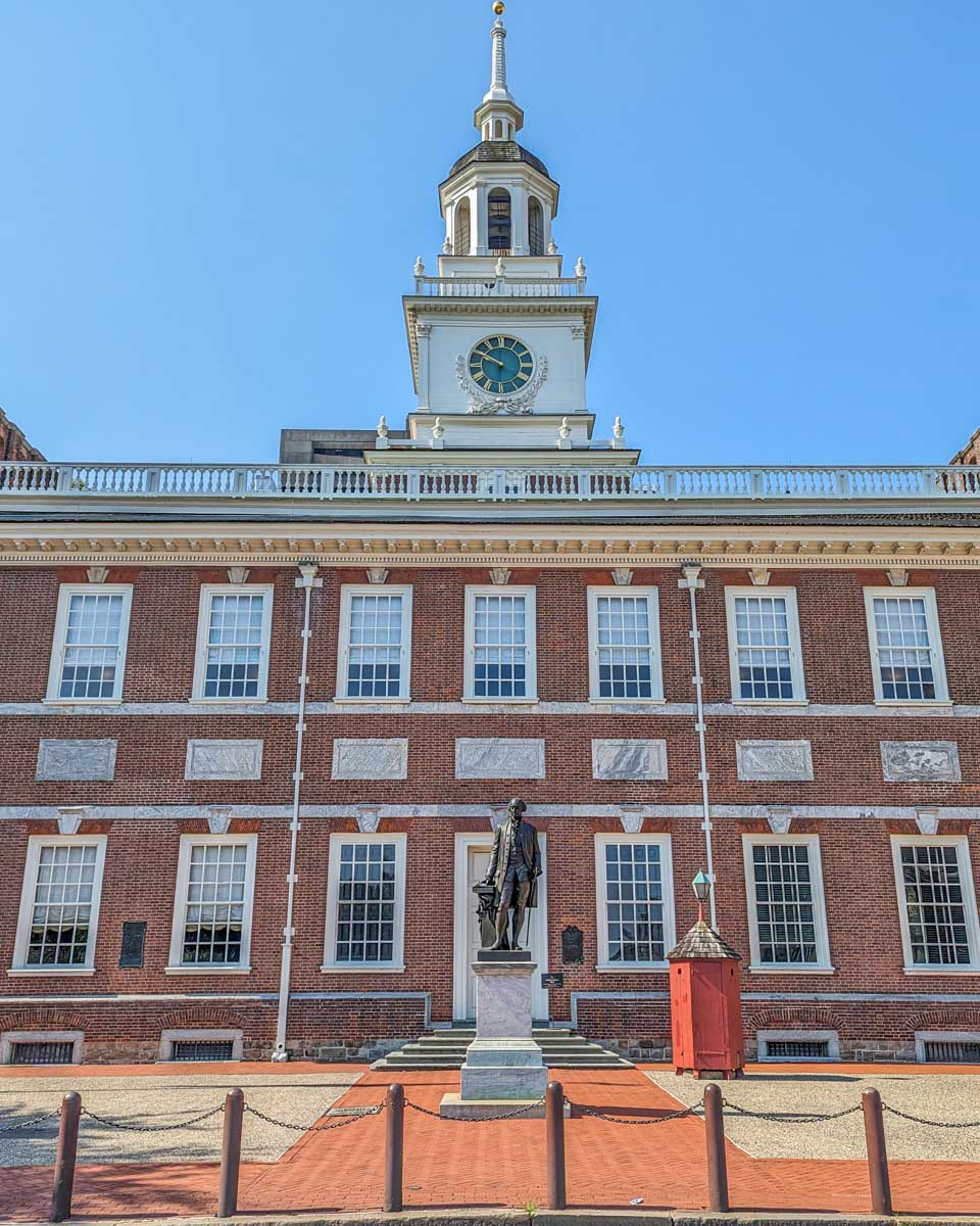 The outside of Independence Hall in Philadelphia