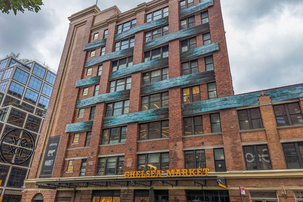 The outside of the Chelsea Market in New York City, New York