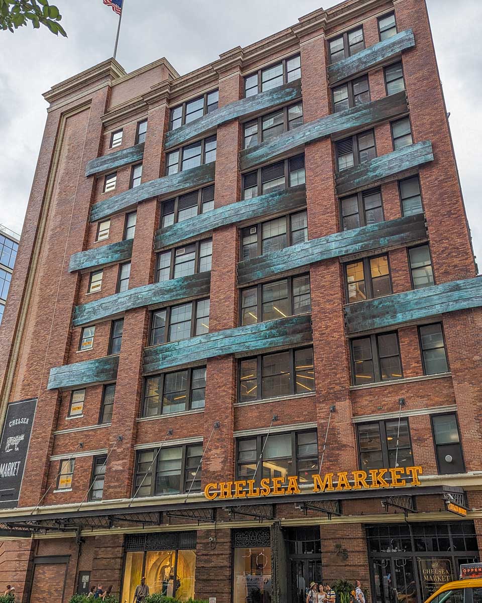 The outside of the Chelsea Market in the meat packing district of New York City