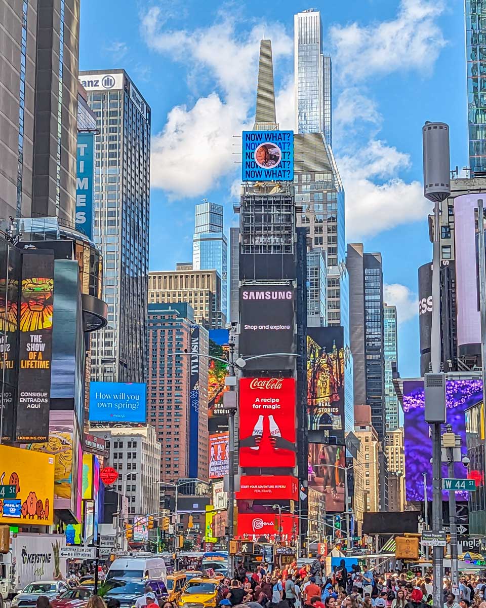 Times Square in New York City during the day