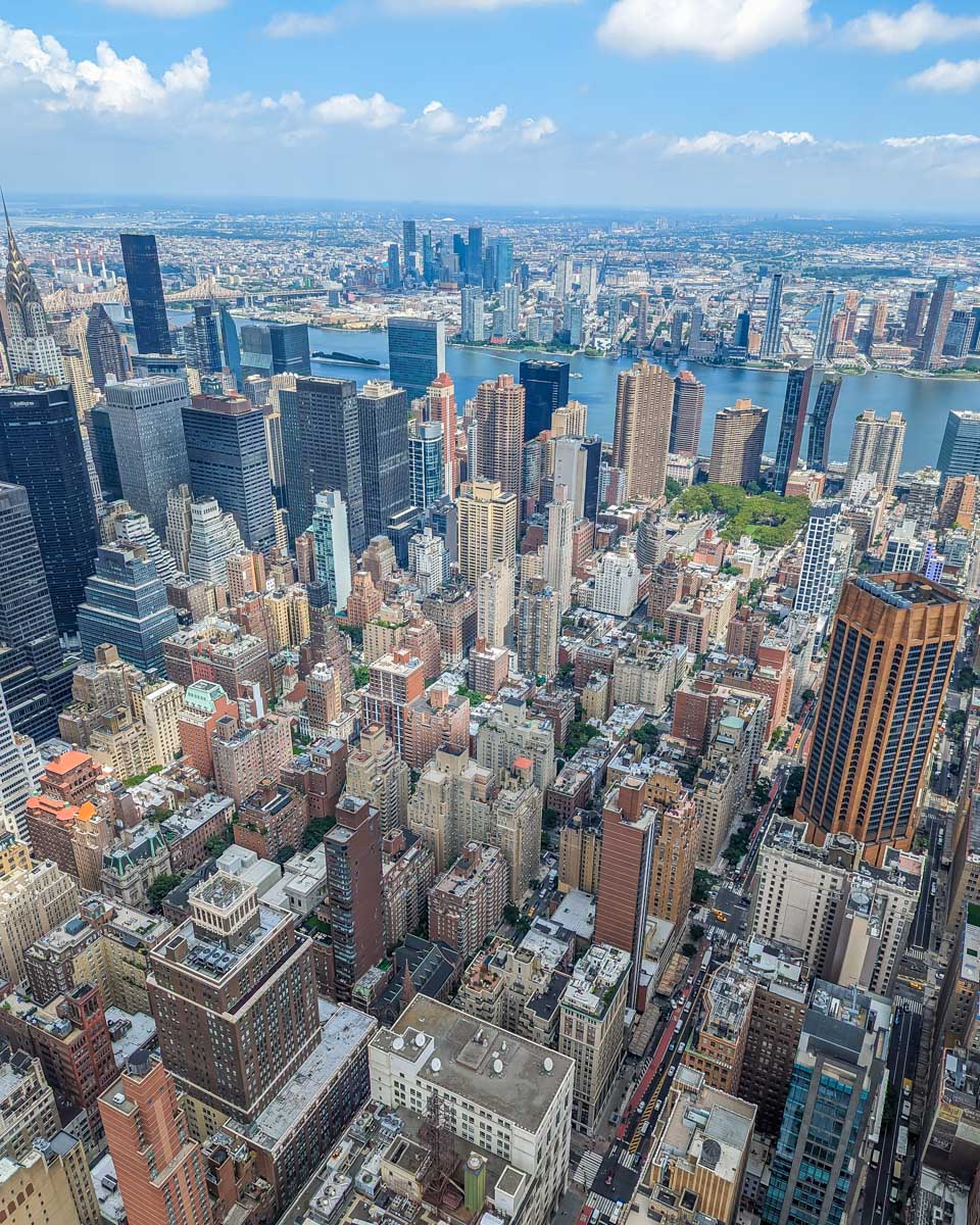 Views from the Empire State Building in NYC