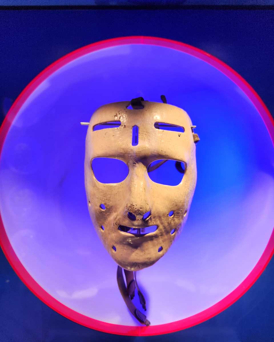 A mask at the Hockey Hall of Fame in Toronto