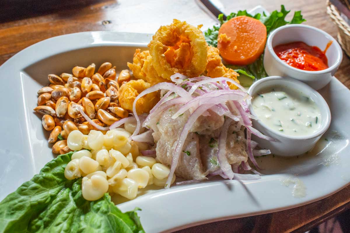 Ceviche we tried in Lima Peru on a gourmet food tour