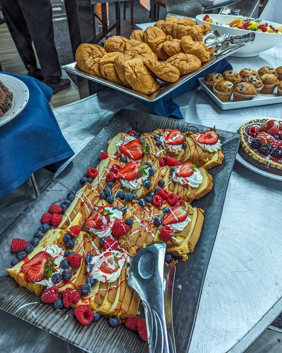 Food on our brunch cruise in Washington DC