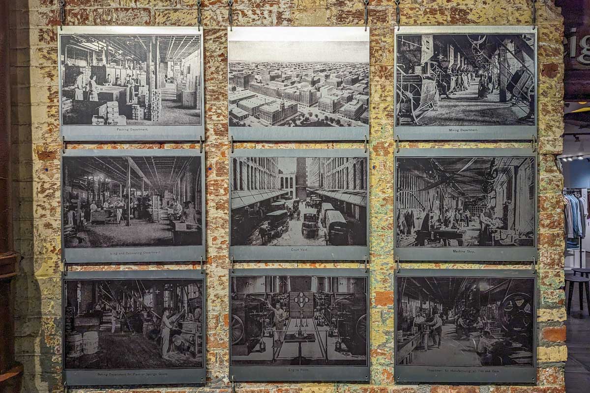 Historic photos inside the Chelsea Market in New York City