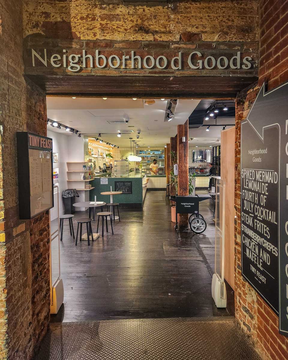 Historic sign inside the Chelsea Market in New York City