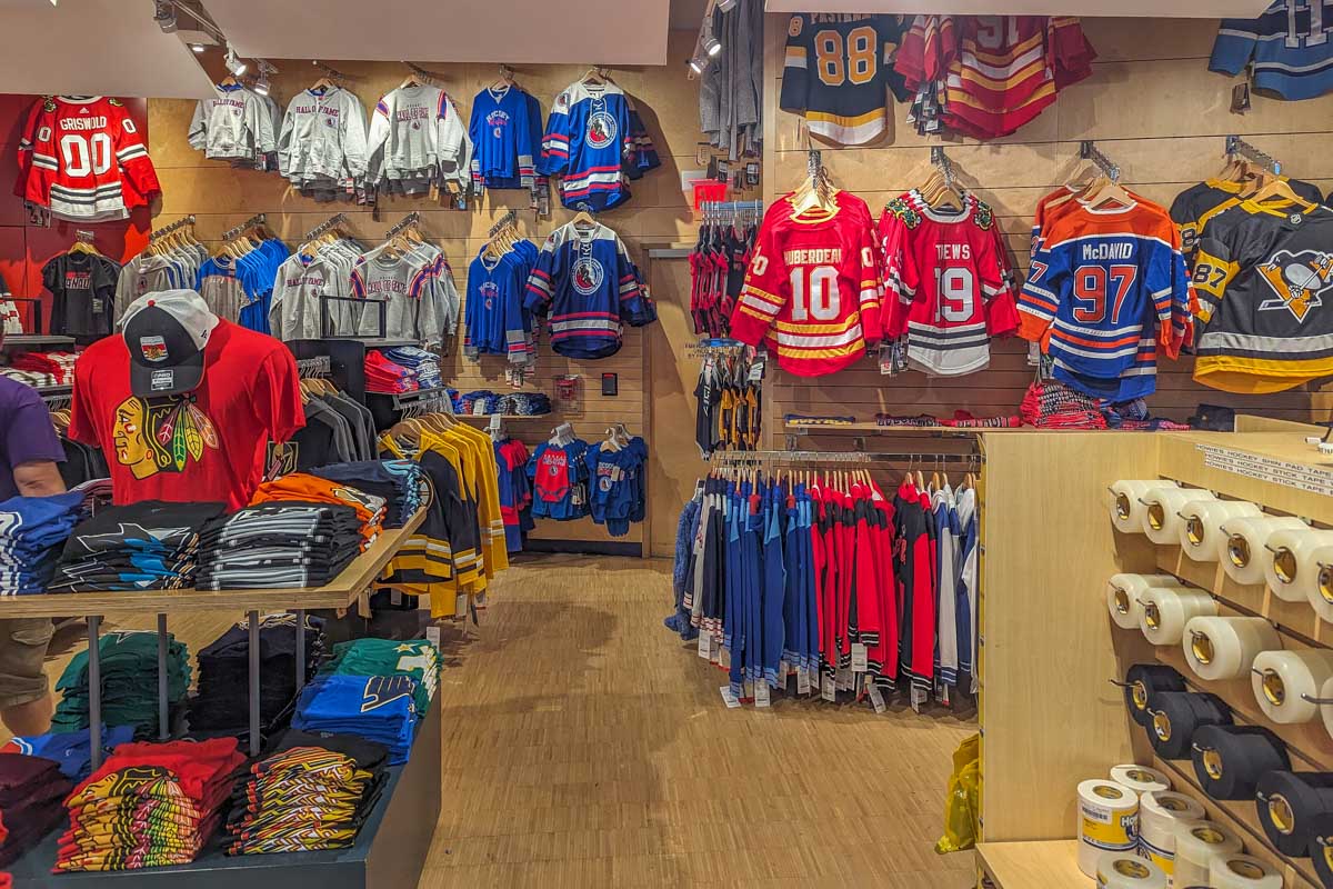 The gift shop inside the Hockey Hall of Fame in Toronto