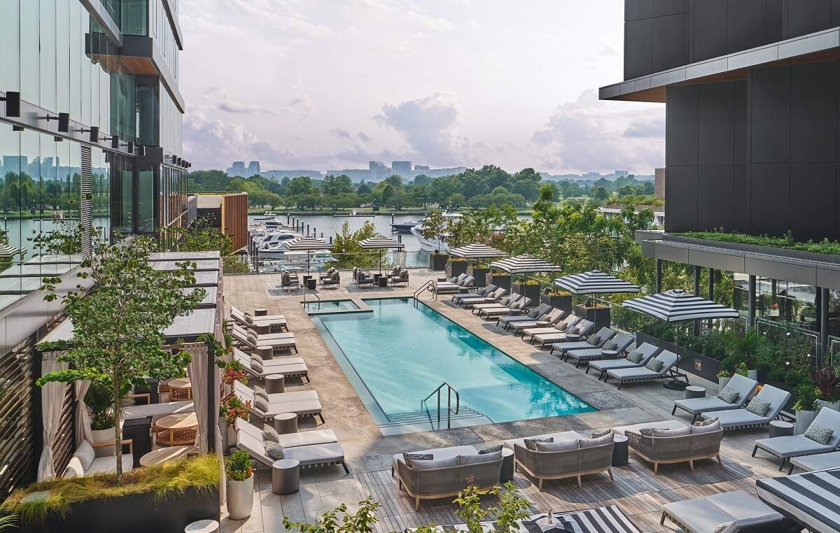 the pool at Pendry hotel in Washington DC