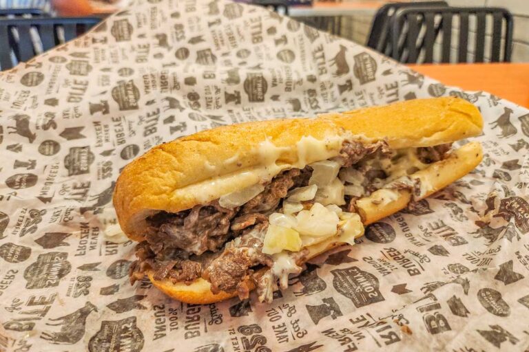 A huge Philly Cheese Steak we tried in Philadelphia