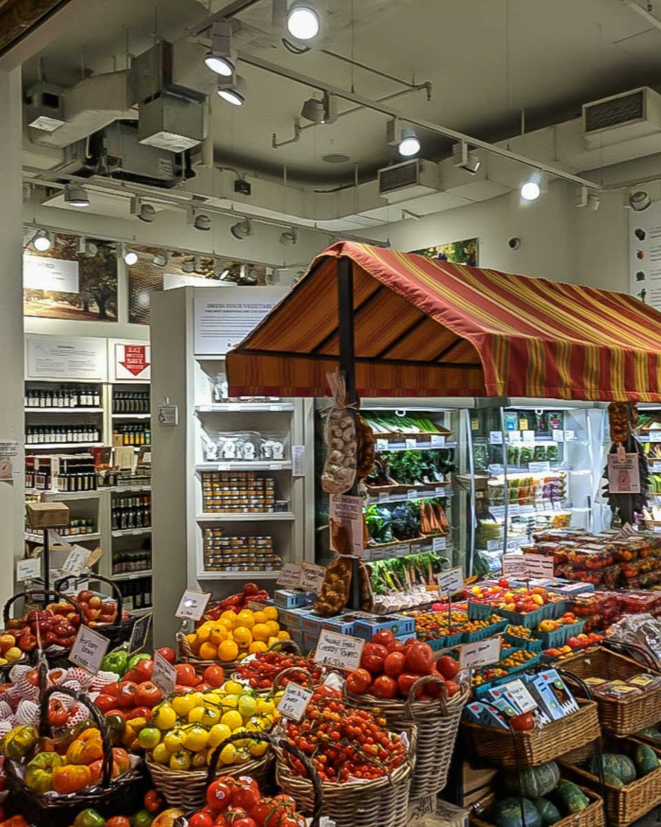 A market at Eataly NYC at the Flat Iron Building