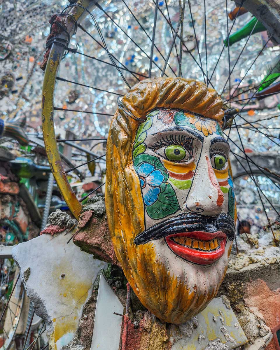 A statue at Philadelphia's Magic Gardens in Philadelphia, USA