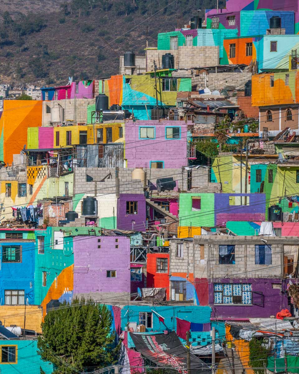 Colorful buildings in Pachuca, Mexico