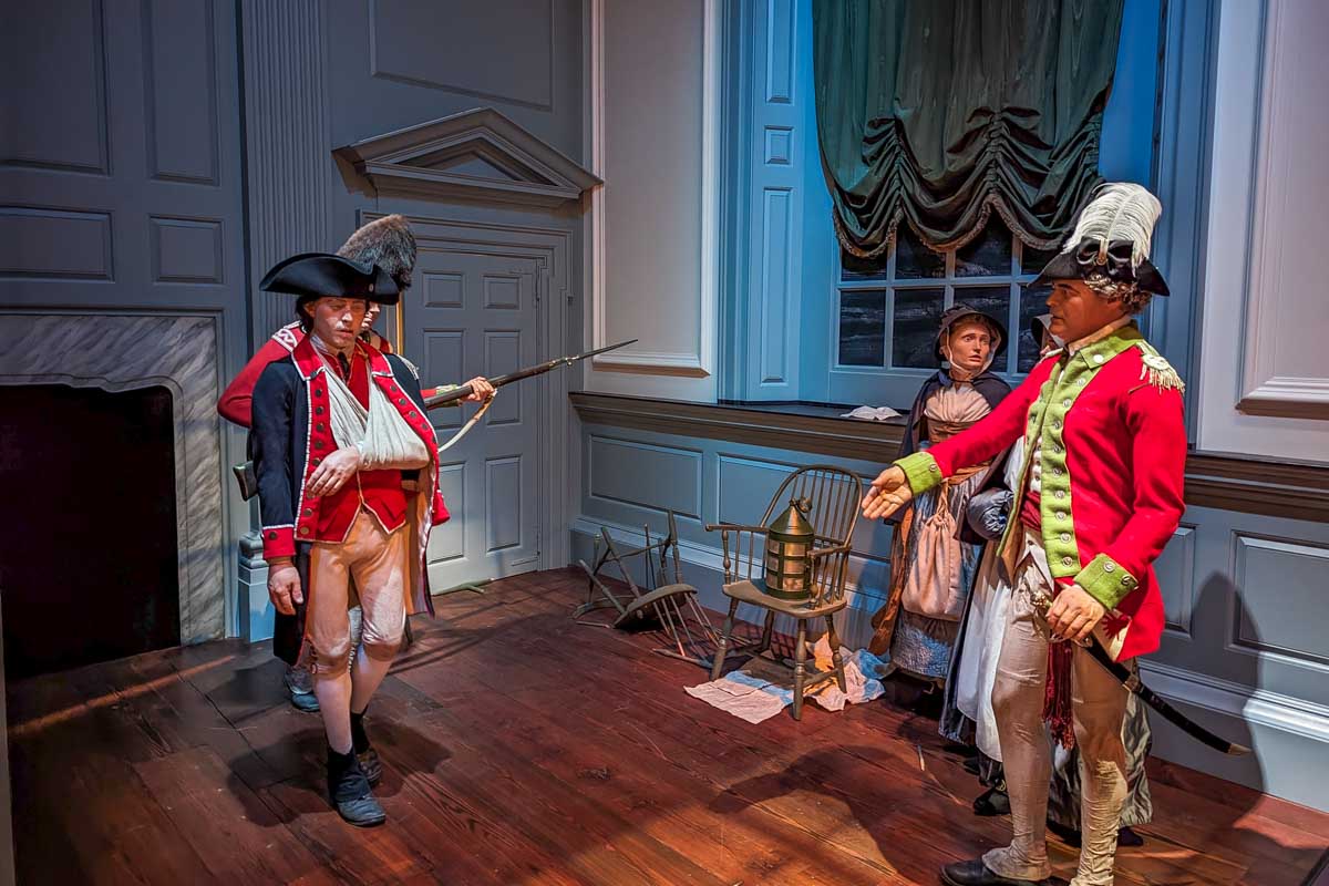 Display at American Revolution Museum in Philadelphia, USA