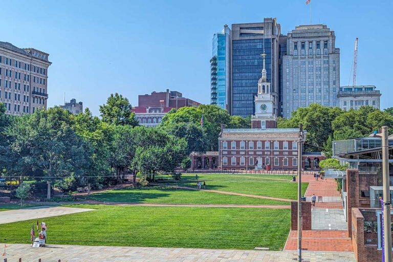 Independence Square and Independence Halls in Philadelphia, USA