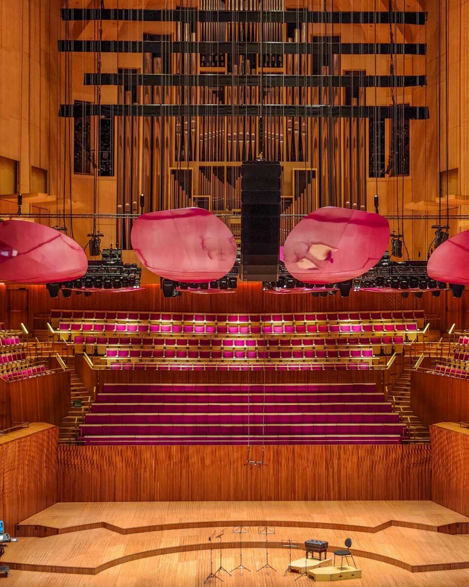 Sound equipment in the concert hall of the Sydney Opera House