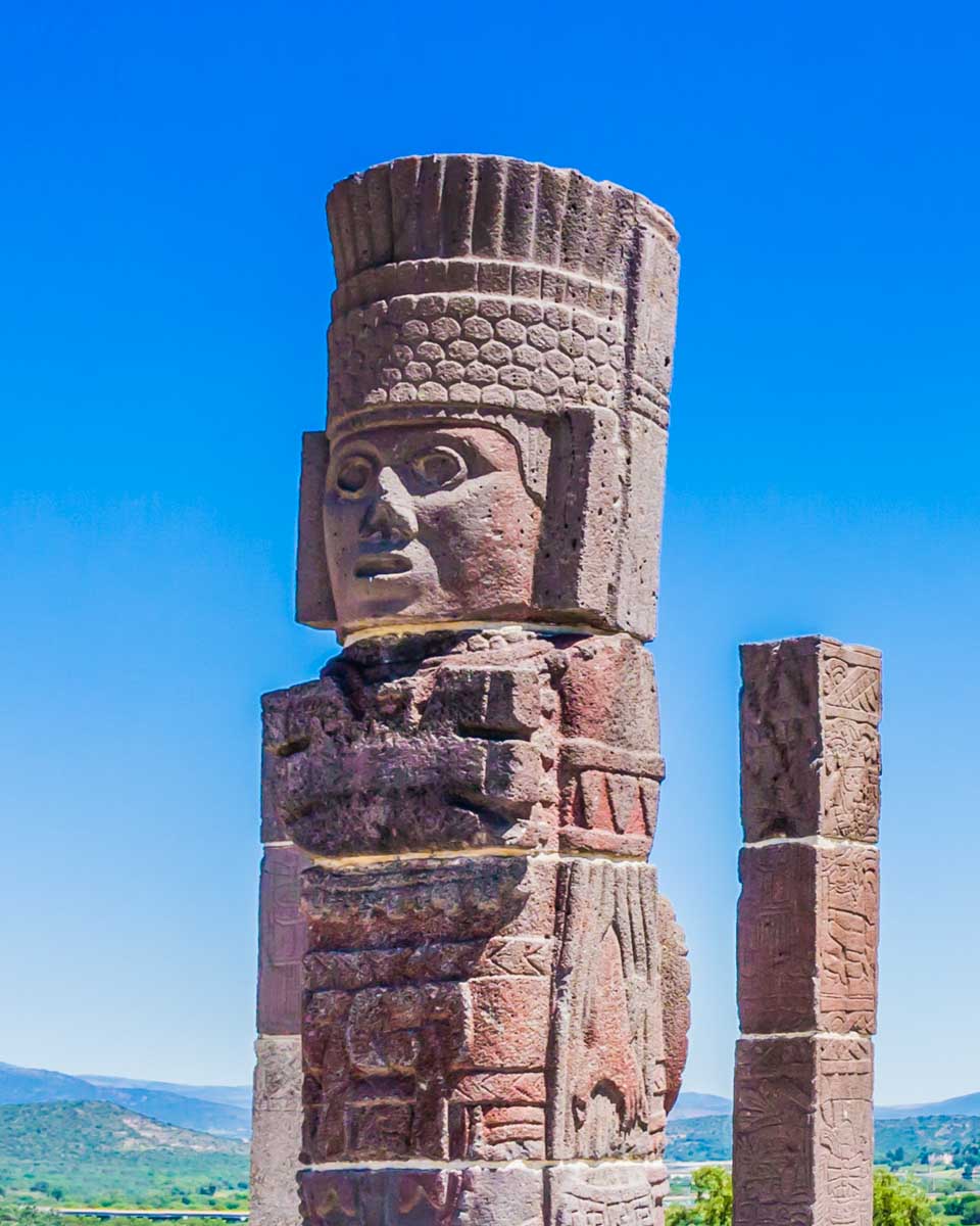 Statue at the Tula Ruins in Mexico